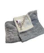Parents Choice Gray Fur Sherpa Blanket baby 31x38 Warm Cozy Soft - £21.78 GBP