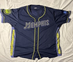Memphis Redbirds Grizzlies Themed Promo Baseball Jersey Men’s XL Blue - $461.09 MXN