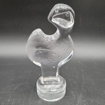 Very Rare HTF Vintage Erik Höglund MCM (1960s) Rough-Hewn Clear Glass Bird 14 cm - £79.12 GBP