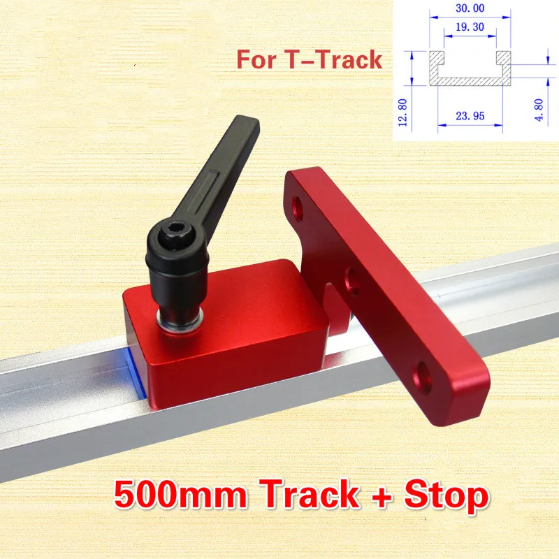 1Set Miter Track Stop And Aluminium alloy T-tra Slot Miter Track Jig Fixture T-S - £56.11 GBP