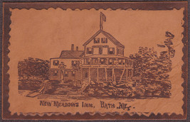 Bath, Maine Antique Leather Postcard - New Meadows Inn - £11.60 GBP