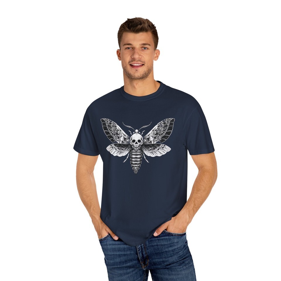 Skull Moth T-Shirt, Unisex Graphic Tee, Gothic Apparel, Alternative Item image 13