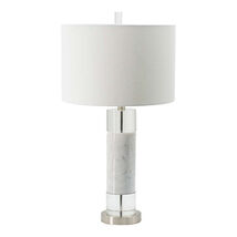 White Marble Table Lamp For Modern Homes Ambient Lighting - $223.93