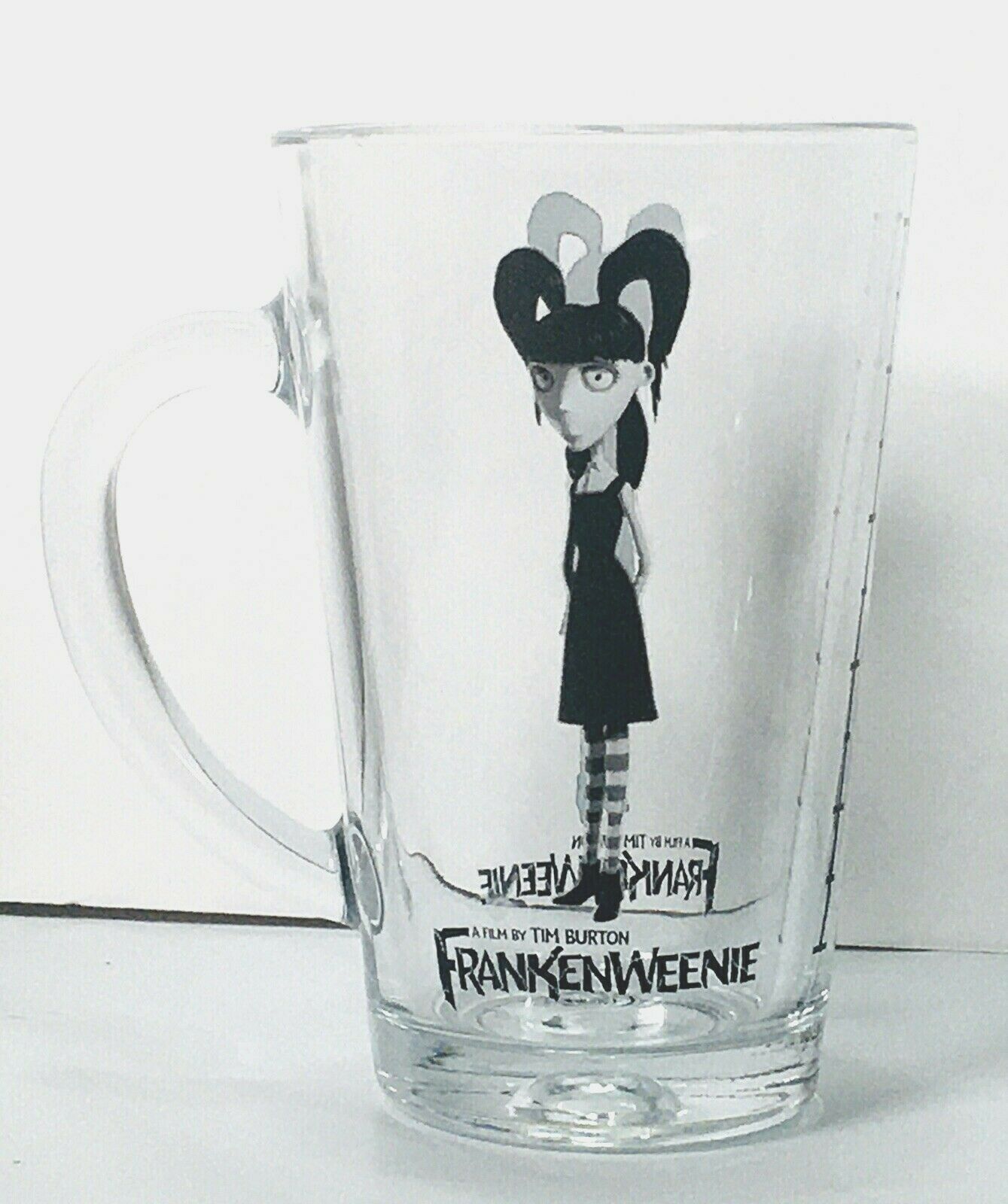 Disney Store Frankenweenie Elsa Van Helsing 5" Tall Glass Mug 12 oz Tim Burton - £7.98 GBP