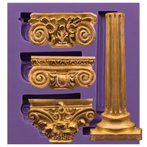 Ancient Greek Pillars Fondant Candy Mold For Sugarcraft, Cake Decoration... - £11.88 GBP