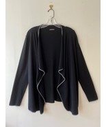 J. McLaughlin Sz L Black Gray Cardigan Sweater Open Cascade Soft Knit - €29,29 EUR J. McLaughlin Sz L Black Gray Cardigan Sweater Open Cascade Soft Knit - €29,29 EUR