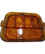 Beautiful Vintage Indiana Glass  Amber 5 Part Divided Relish /   Dish - $332.91 MXN