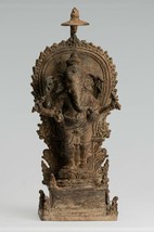 Antik Javanese Stil Bronze Stehend Indonesische Ganesha Statue - 33cm/33cm - £654.76 GBP