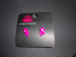 Kid&#39;s Earrings (New) Flower - Bright Pink Star Flower #4 - £4.10 GBP