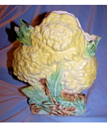 Vintage 1950s McCoy Yellow Chrysanthemum Vase-8 1/2 Inches - $109.36 CAD