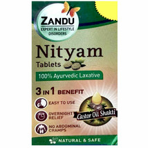 6 Pack X Zandu Ayurvedic Nityam Tablets (30Tabs) for Constipation, Gas, Acidity - £21.55 GBP