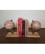 Wooden Book Stand Hand Bookends Office Home Decor Worm Balloons - $103.35 CAD