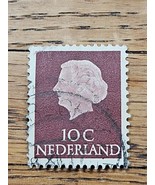 Netherlands Stamp Queen Juliana 10c Used 344 Circular Cancel - $0.99