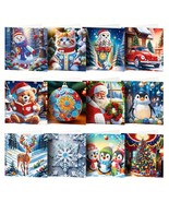 12pcs Diamond Painting Handmade Christmas Greeting Cards, COMPLETED & SEALED - $39.59