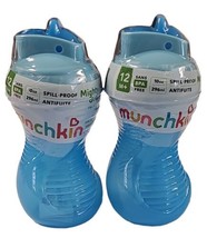 Munchkin Mighty Grip Flip Straw Cups 2 Pack - Blue New - £8.40 GBP