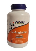 Now Foods L-Arginine 500 mg Amino Acid Dietary Supplement 250 Capsules B... - £11.89 GBP