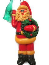 Coca-Cola Vintage Santa Claus with wreath Ornament with Resin Coke Bottle - £9.74 GBP