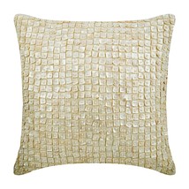 Ivory Throw Pillow Covers 16&quot;x16&quot; Silk, I Love Mother Of Pearls - £43.78 GBP+