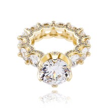 TOPGRILLZ 2021 NEW Iced Out Zircon Rings Personalised Fashion Rings For Women Go - £20.32 GBP