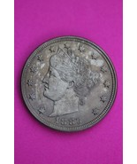 High Grade 1883 No Cents V Liberty Nickel Exact Coin Pictured Scarce Key... - $41.01 CAD