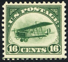 C2, Mint HR VF 16¢ Early Airmail Stamp - Stuart Katz - $39.95
