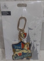 Disney Parks Carousels King Arthur Deluxe Keychain Purse Charm NEW - £9.72 GBP