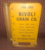 Rivoli Grain Company New Windsor Illinois Rain Gauge Yellow - $42.06