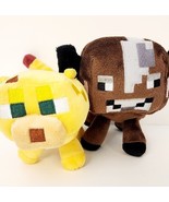 Minecraft Mojang Cow And Ocelot Lot Of 2 Stuffed Animals Plush PLSHY3 - €21,55 EUR