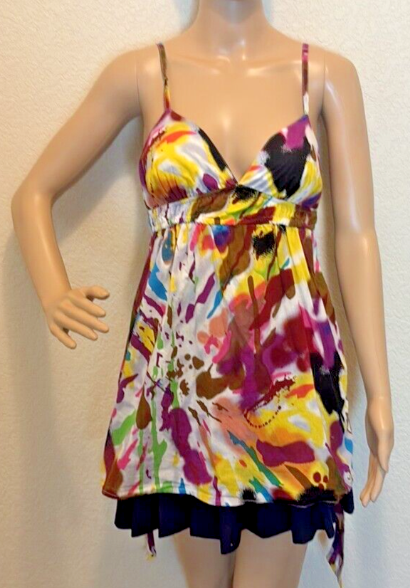 Max Love Women&#39;s Bold Watercolor Summer Top Size M - $16.92