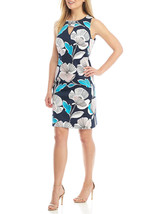 New Nine West Blue Floral Cotton Career Sheath Dress Size 18 $79 - £39.20 GBP