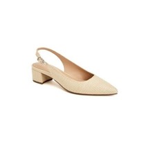 Alfani Womens 9.5 M Natural Raffia Pointed Toe Block Heel NIB XI9 - $18.82