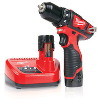 Milwaukee 2407-22 M12 12-Volt Lithium-Ion 3/8 in. Cordless Drill/Driver Kit - £132.72 GBP