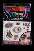 Realistic Gross-TEMPORARY TATTOOS-Horror Zombie Costume Makeup-FESTERING... - $2.82