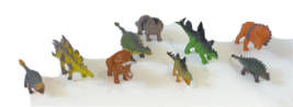 Dinosaur Anima Figures Plastic Triceratops Stegosaurus Ankylosauru more Lot of 9 - £8.77 GBP