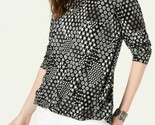 Size 2XL, Style &amp; Co Womens  Black Printed Pullover Top High-Low Geo Dre... - £6.42 GBP