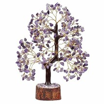 Artificial Bonsai Tree, Amethyst Tree, Chakra Decor, Amethyst Stones, Tr... - £36.95 GBP