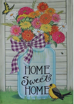 Home Sweet Home 12 1/2” X 18” Porch Garden Flag Rain or Shine Flag Flowe... - £6.29 GBP