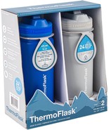 ThermoFlask 16 Oz Stainless Steel Kids Water Bottles w Straw Lid 2pack B... - $464.52 MXN
