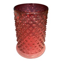 Vintage Cranberry Red Hobnail Glass Sconce Shade – Mid-Century Cylinder ... - $27.00