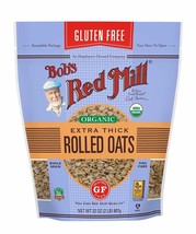 Bob&#39;s Red Mill Gluten Free Organic Thick Rolled Oats, 32 Oz - £15.72 GBP