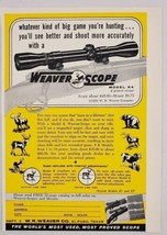 1960&#39;s? Print Ad Weaver Model K4 Big Game Hunting Rifle Scopes El Paso,Texas - £8.90 GBP