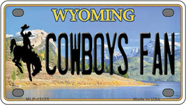 Cowboys Fan Wyoming Novelty Mini Metal License Plate Tag - £11.76 GBP