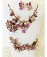 BOOK PIECE! Vintage Juliana Delizza &amp; Elster Lavender Cha Cha GRAND Parure! - $18,173.96 MXN