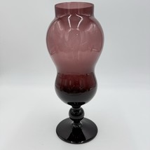 Vintage Empoli Art Glass amethyst purple glass apothecary jar 10” Italy - $76.50