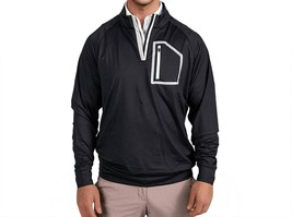 2Putt Men&#39;s Q-Zip Pullover Black - $42.00