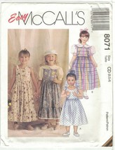 McCall&#39;s 8071 Sundress, Jumper, Blouse Pattern Child Girl Choose Size Uncut Easy - £4.46 GBP