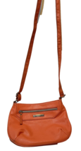 Nine West Womens Orange Coral Faux Leather Crossbody Purse Shoulder 10 x... - $16.41