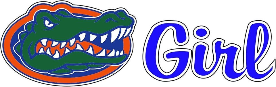 Florida Gators Gator head Girl Decal - $8.59