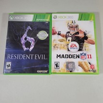 Xbox 360 Video Game Lot of 2 Madden NFL 11 and Resident Evil 6 - £8.76 GBP