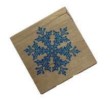 Winter Snowflake Rubber Stamp All Night Media 665D Vintage 1992 New - $6.87